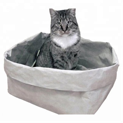 Recycled Washable Kraft Paper Pet Bed/ ECO Paper Storage Bag