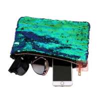 Factory new Design Shiny Reversible Sequin Pouch Bag Coin Purse Change Wallet