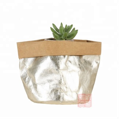 wholesale four size planter bags paper bag plant for flower clothes washable kraft paper plant bag