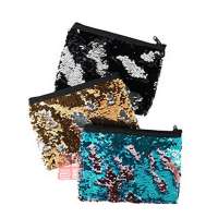 2017 New design Reversible Sequin Neoprene Pencil Bag Pen Pouch