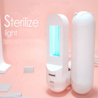 Portable UVC Disinfection Light Hand Holder Sterilization Led Lamp UV Sterilizer Ultraviolet Sanitizer With Ozone O3